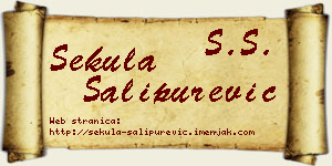Sekula Šalipurević vizit kartica